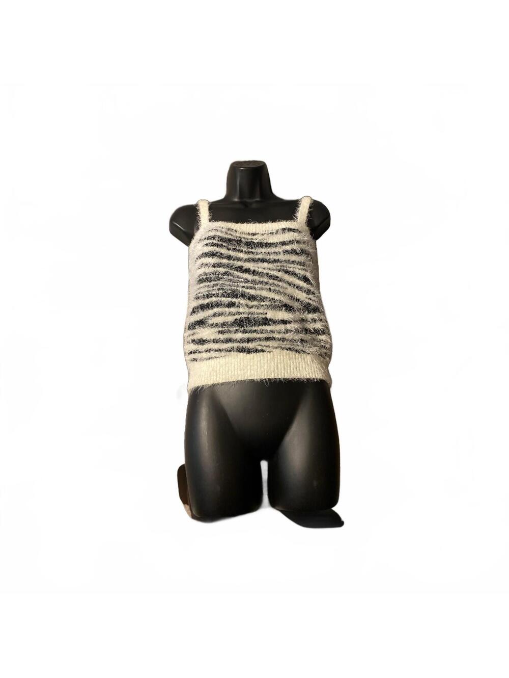 Willow & Wind Cami Sweater Womens Size M Black Ivory Houndstooth Sleeveless